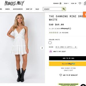 White Princess Polly Dress (avoid duties!)